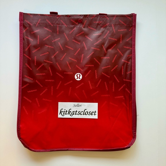 🆕 RED OMBRE 2022 HOLIDAY LIMITED EDITION lululemon reusuable shopping bags - Picture 3 of 5